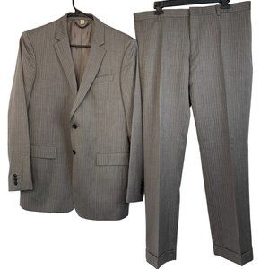 $1095 Burberry London Mens Suit Grey 42r Us Euc W… - image 1